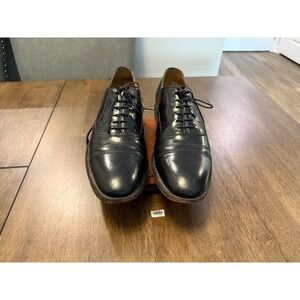 Johnston & Murphy Mens 12 B Black Leather Cap Toe Oxford Dress Shoes 22-02981